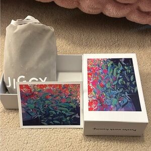 Jiggy Colorful Botanical Jigsaw Puzzle - Green & Pink Artwork